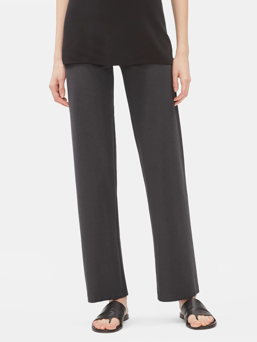 Washable Stretch Crepe Straight Pant