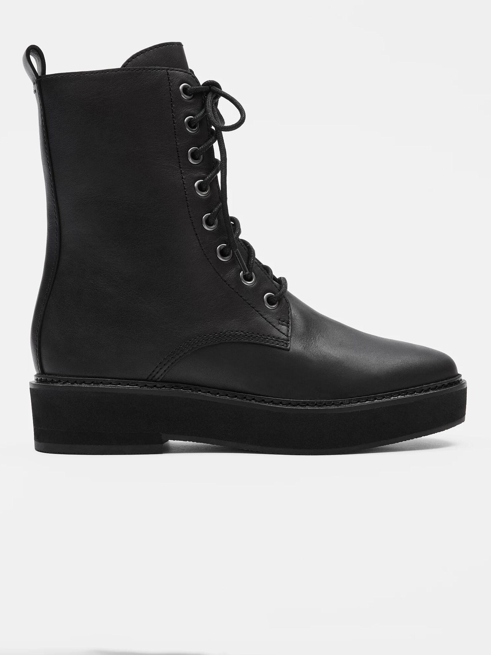 Nellie Leather Lace-Up Bootie