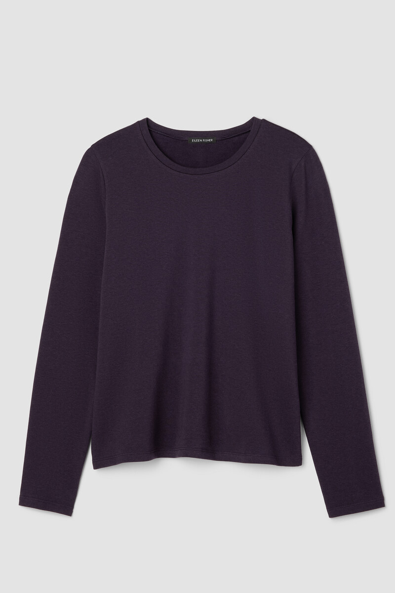 Cozy Brushed Terry Hug Crew Neck Top Cozy Brushed Terry Hug Crew Neck Top