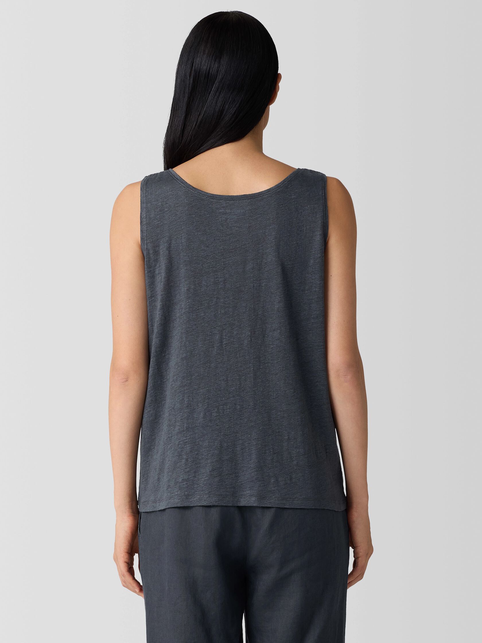 Organic Linen Jersey Scoop Neck Tank