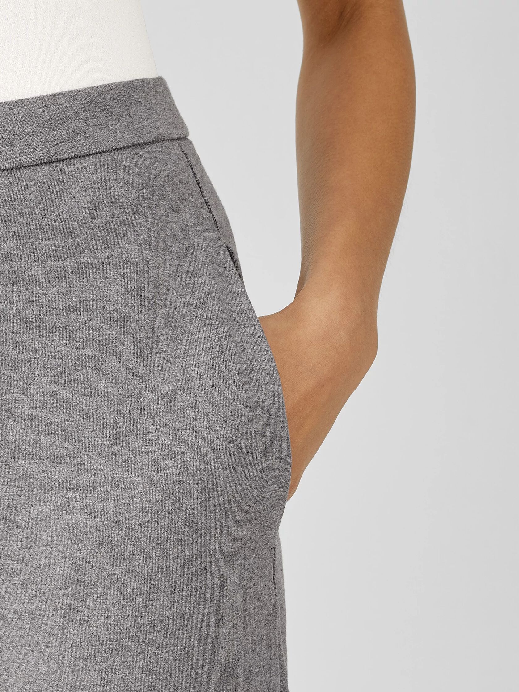 Heathered Organic Cotton Jersey Slouchy Pant