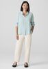 Silk Georgette Crepe Classic Collar Shirt