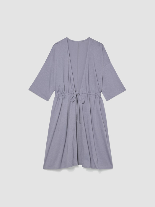 Slubby Organic Cotton V-Neck Sleep Robe