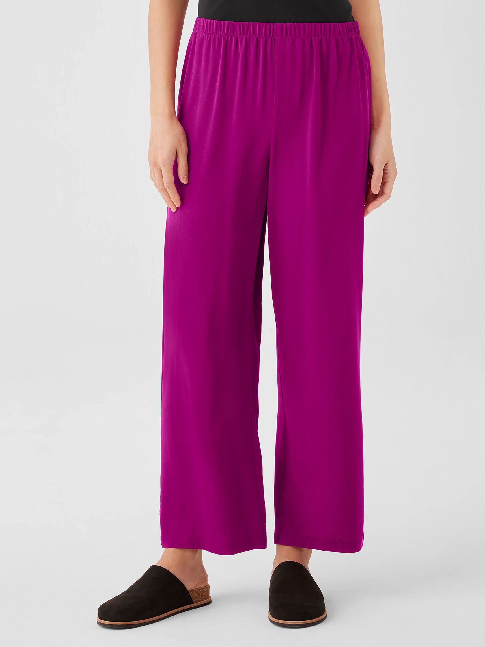 Silk Georgette Crepe Straight Pant