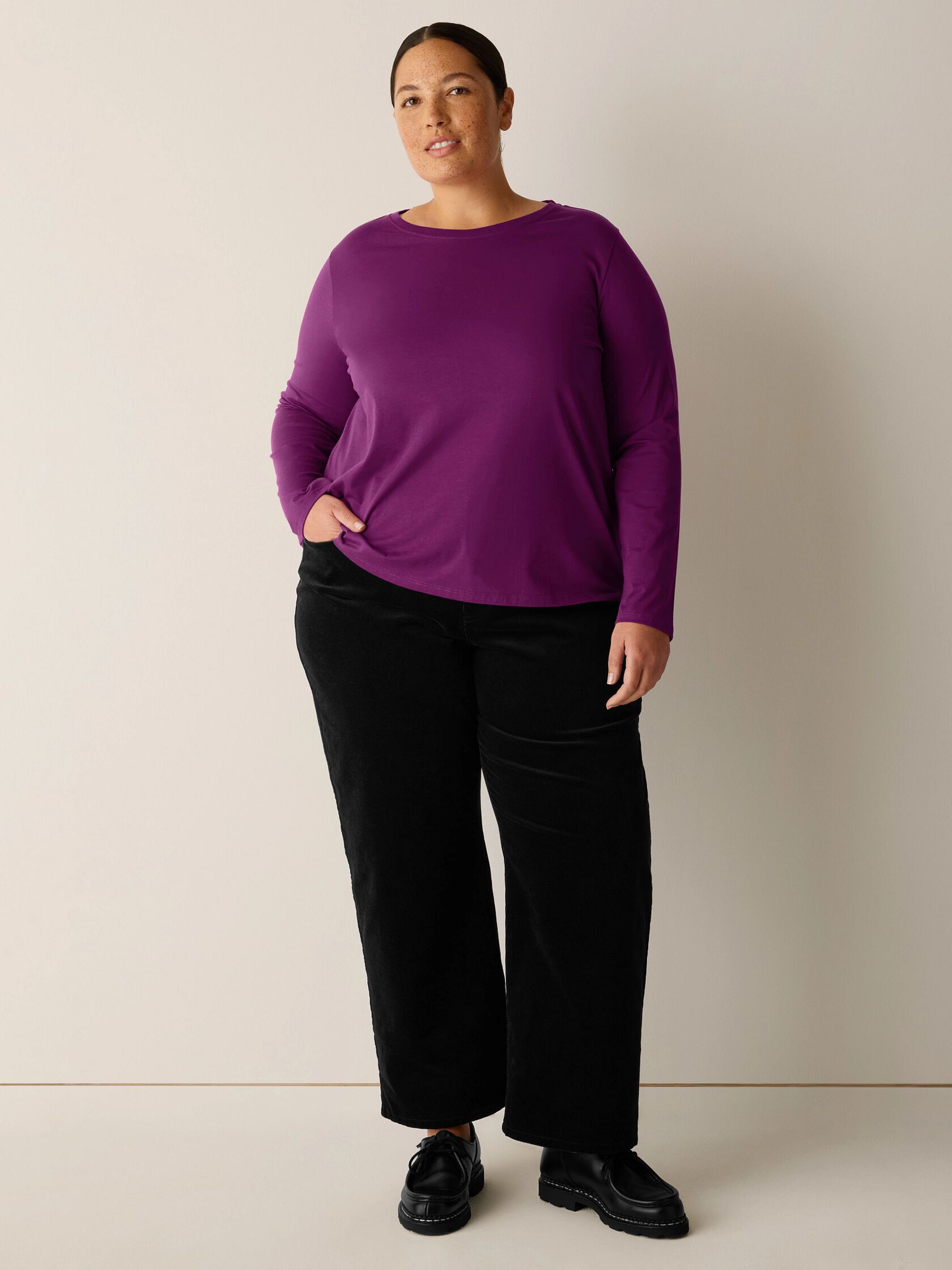 Organic Pima Cotton Jersey Long-Sleeve Tee