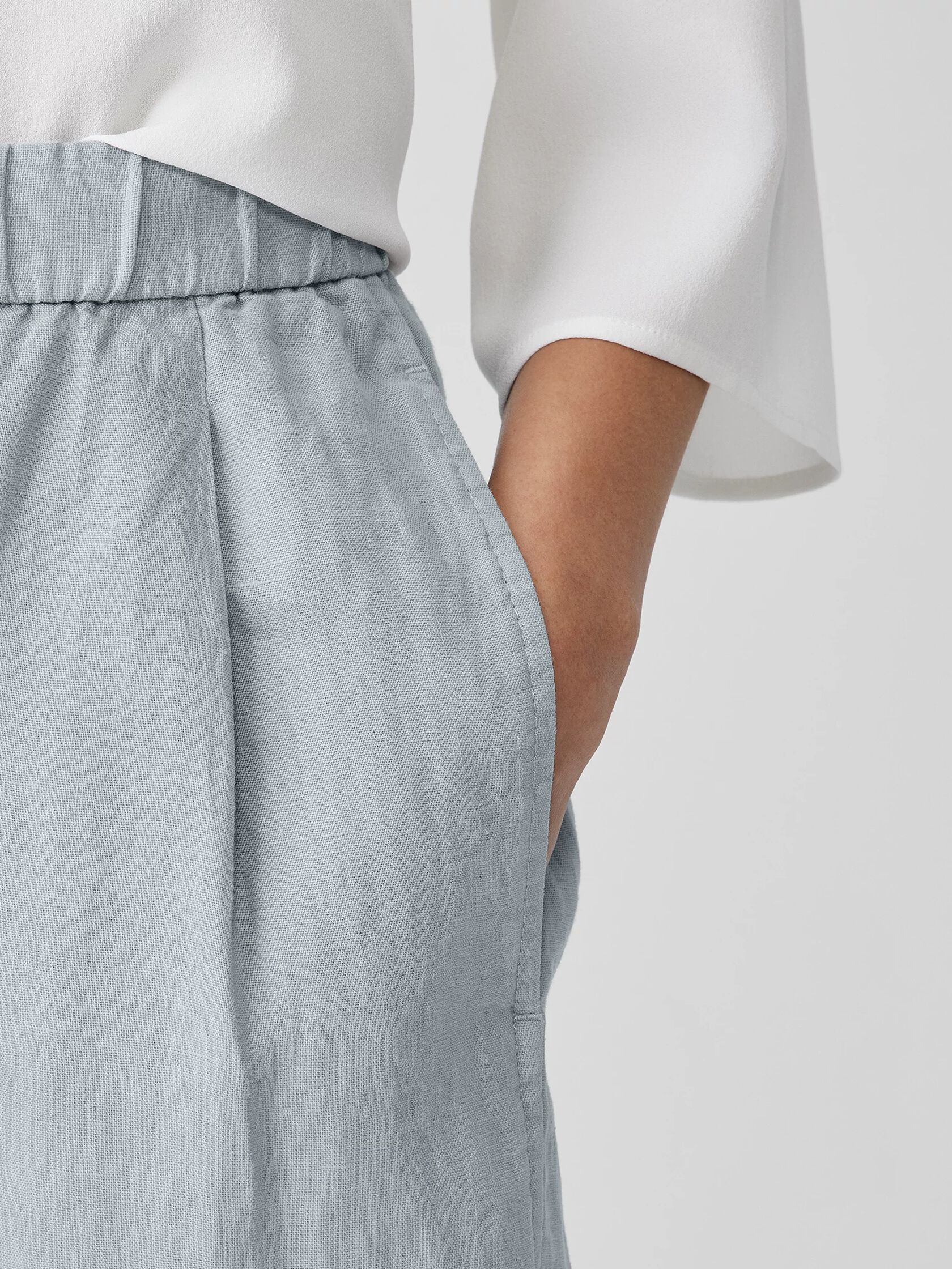 Garment-Dyed Organic Linen Lantern Pant