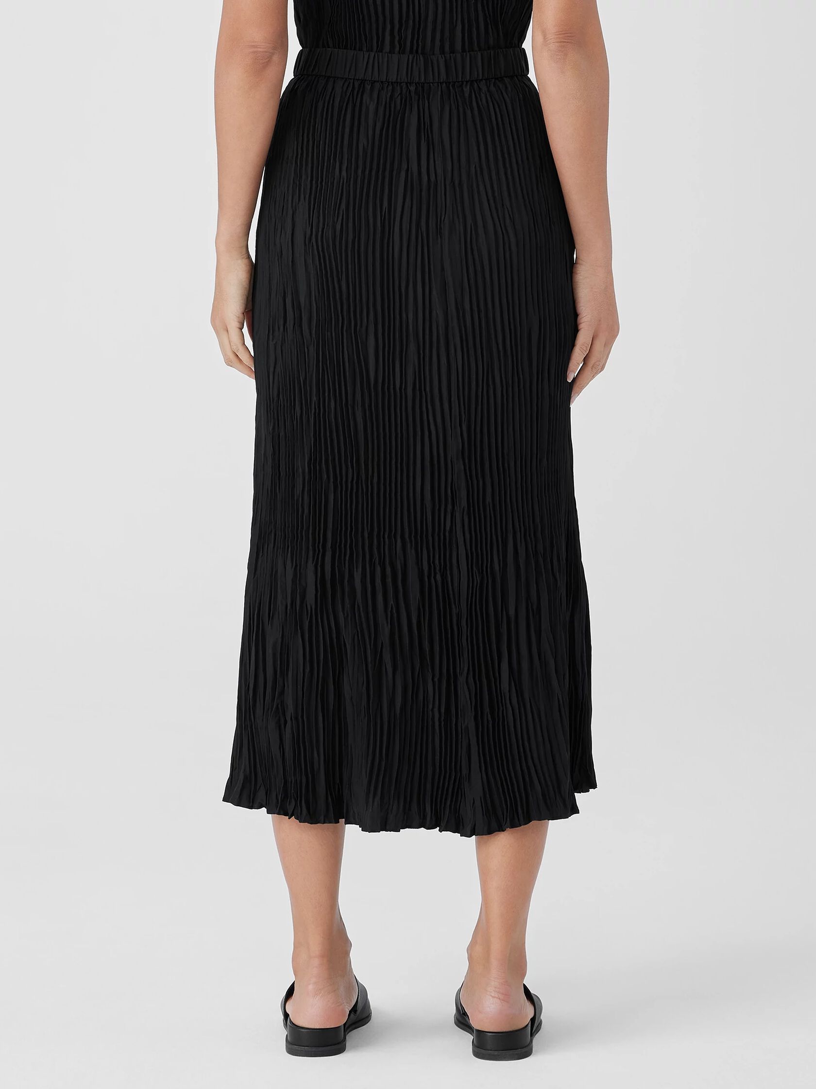 Crushed Silk Maxi Skirt