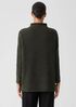 Cotton Boucle Mock Neck Top