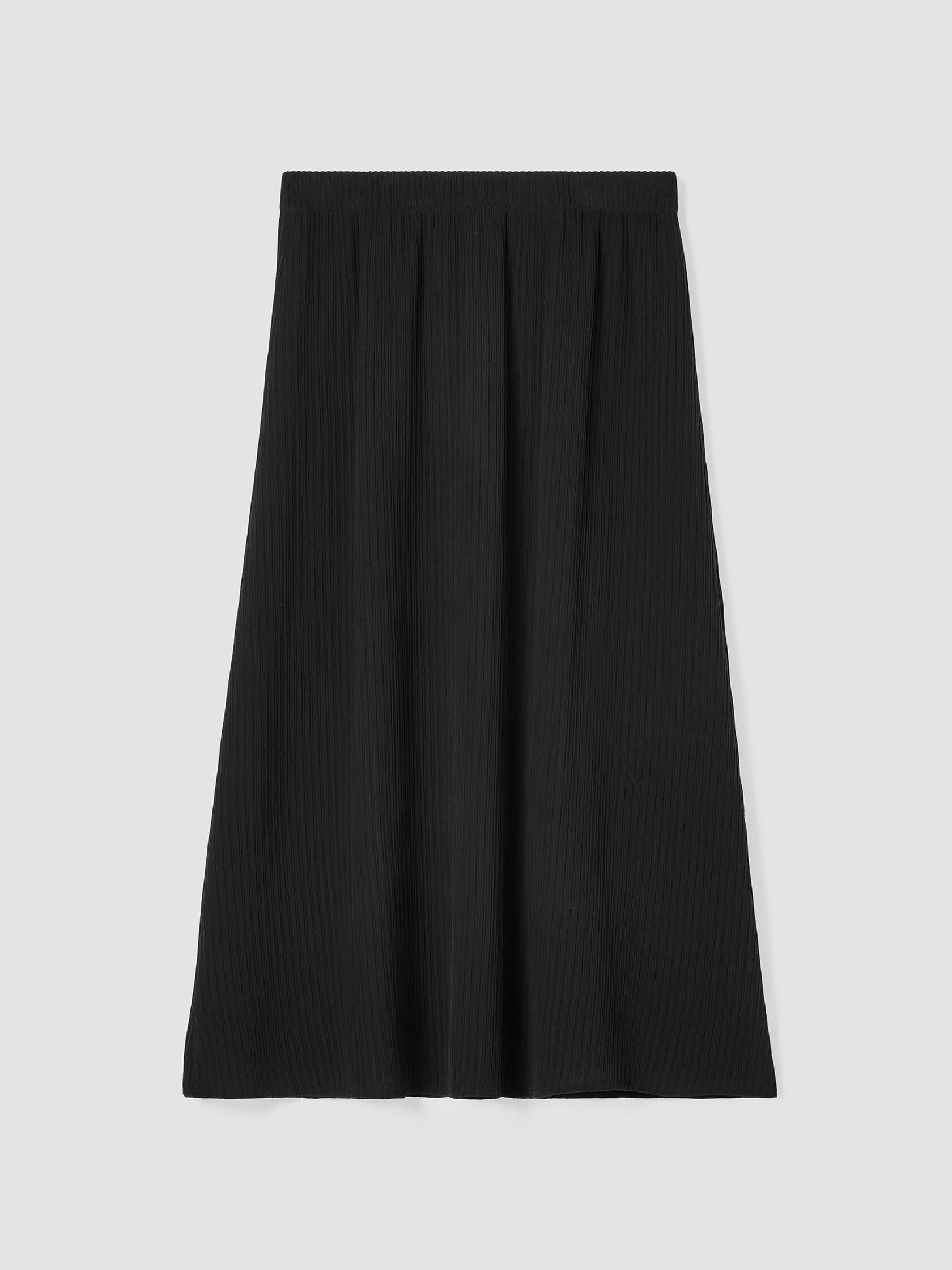 Accordion Silk Jacquard Skirt