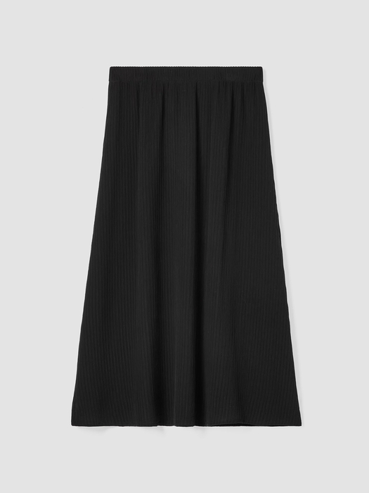 Accordion Silk Jacquard Skirt