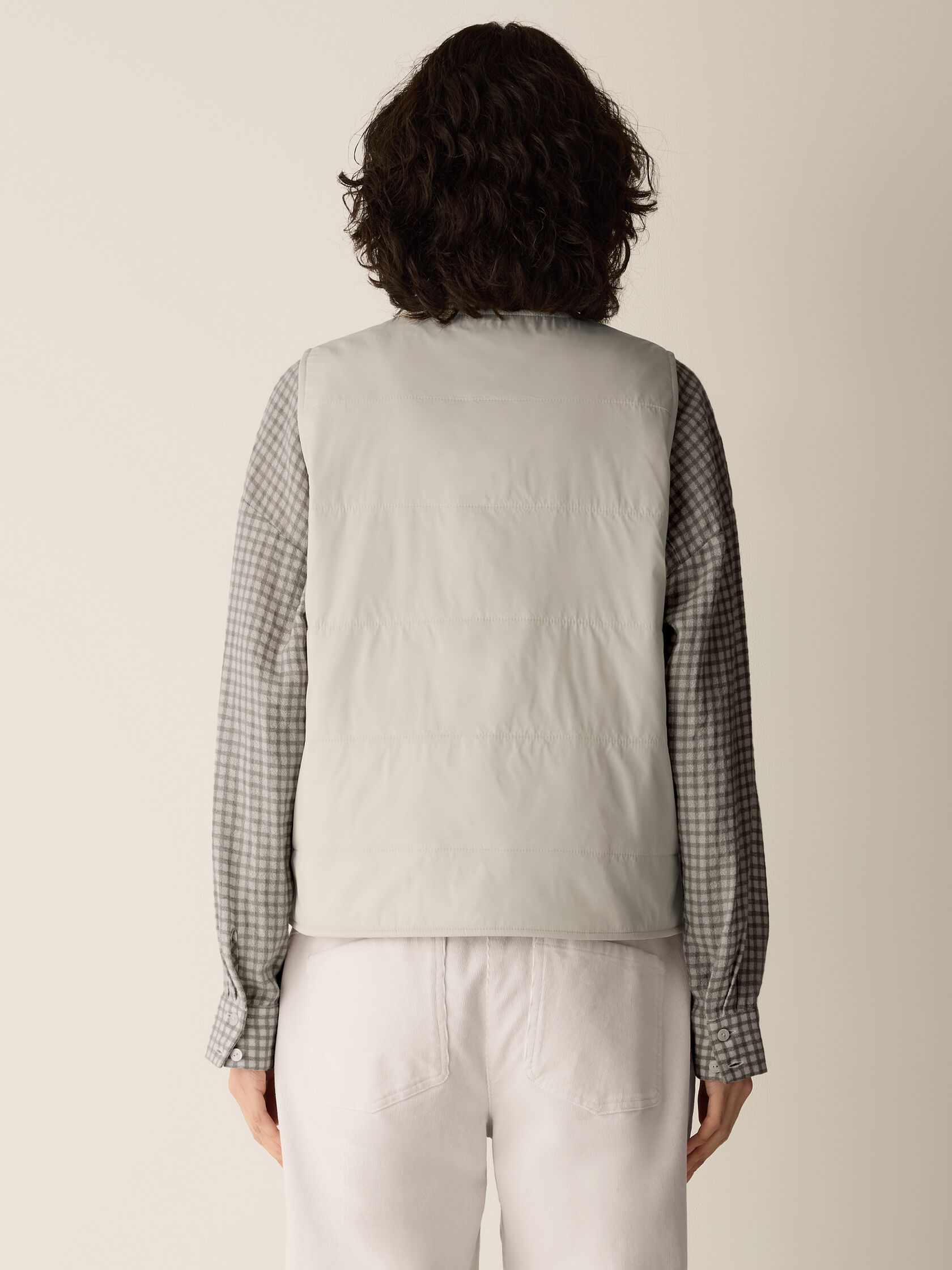 Eggshell Recycled Nylon Quilted Vest