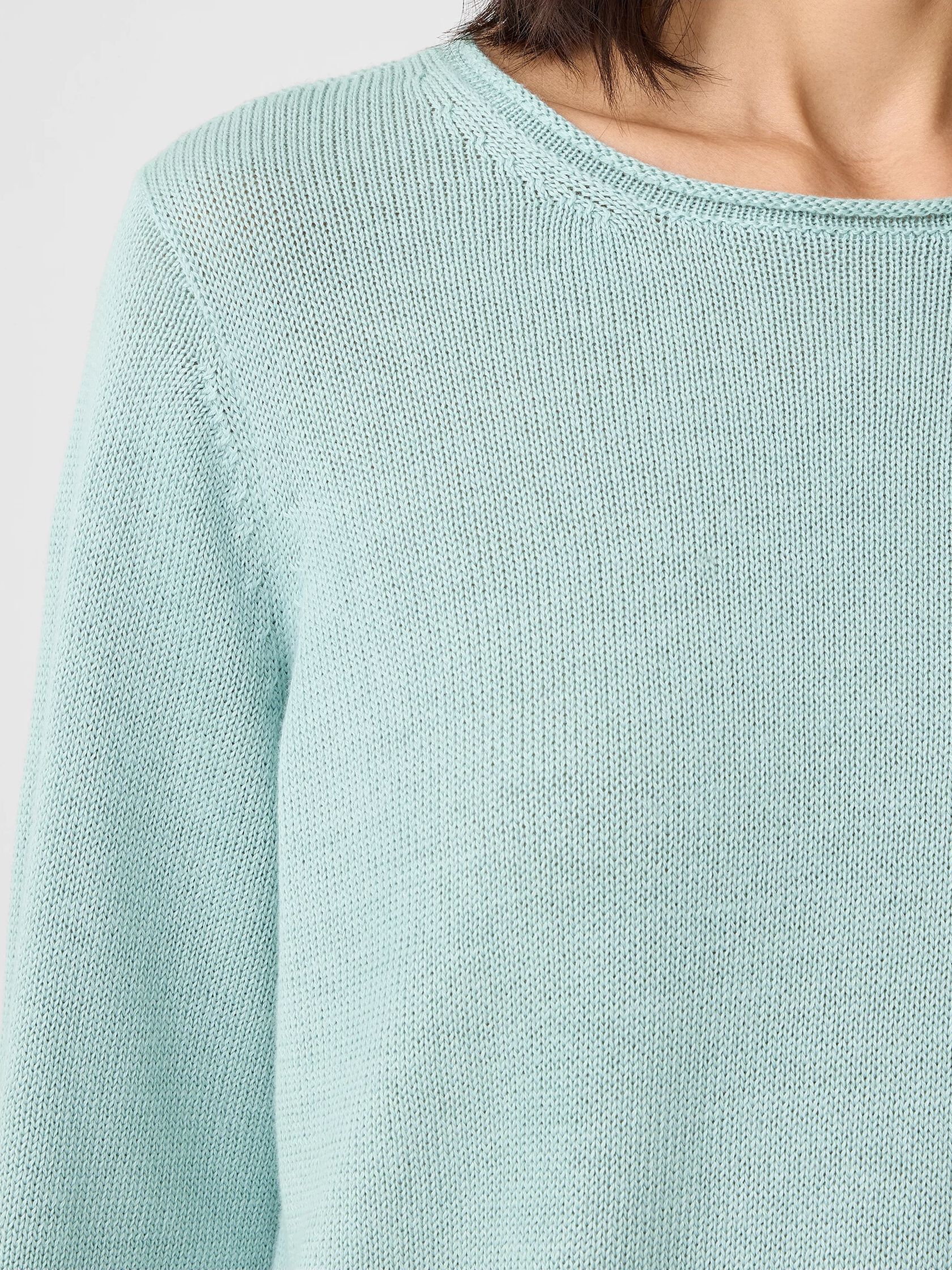 Peruvian Cotton Blend Jewel Neck Top