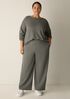 Garment-Dyed Organic Cotton Terry Wide-Leg Pant