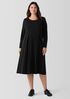 Stretch Silk Jersey Ballet Neck Dress
