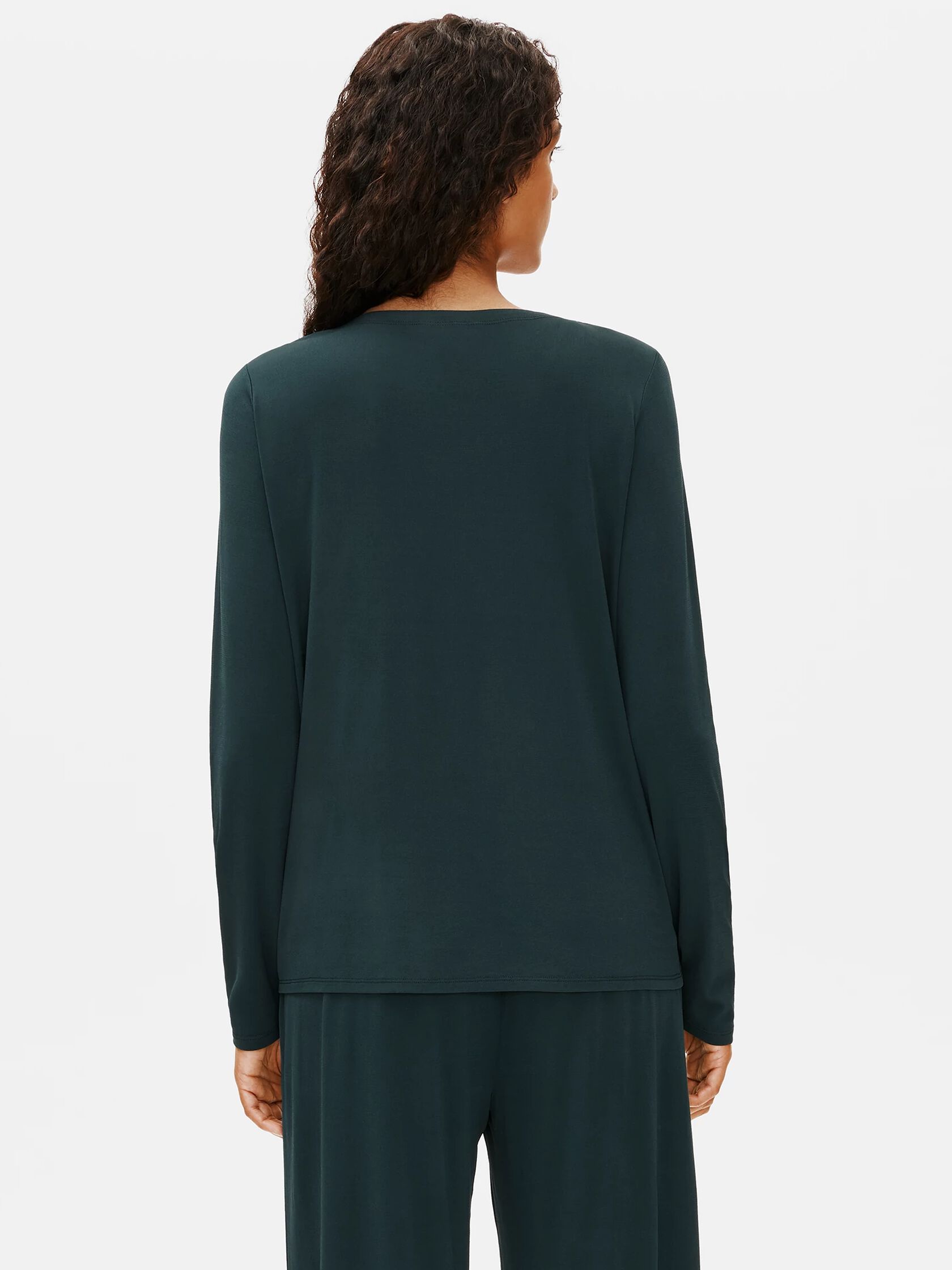 Stretch Silk Jersey V-Neck Tee