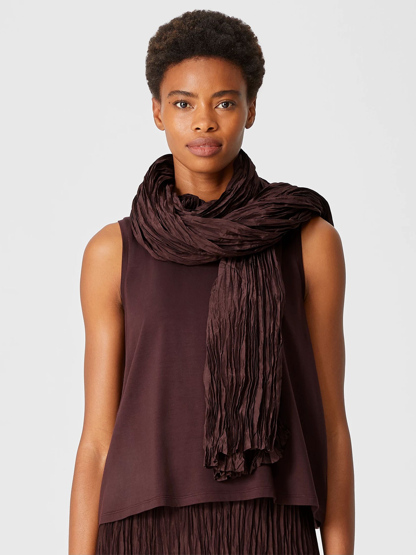 Crushed Silk Habutai Scarf