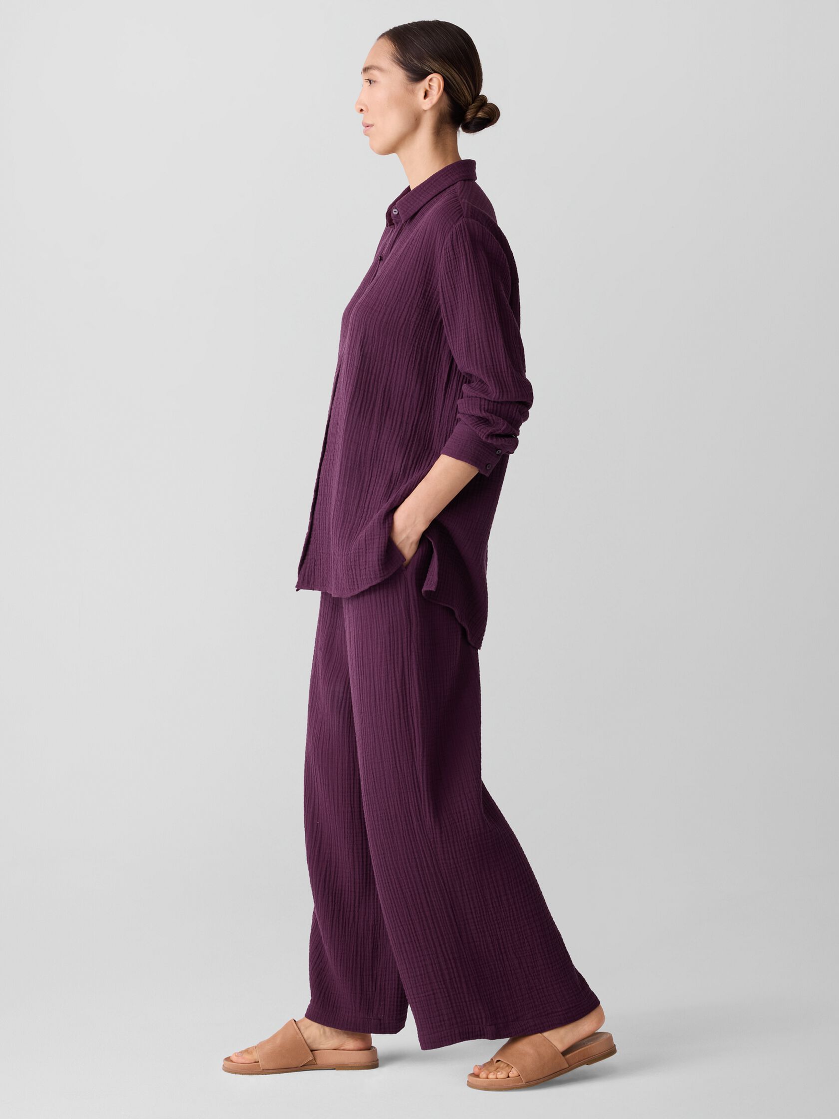Organic Cotton Lofty Gauze Classic Collar Shirt