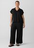 Fine Jersey Split Neck Top