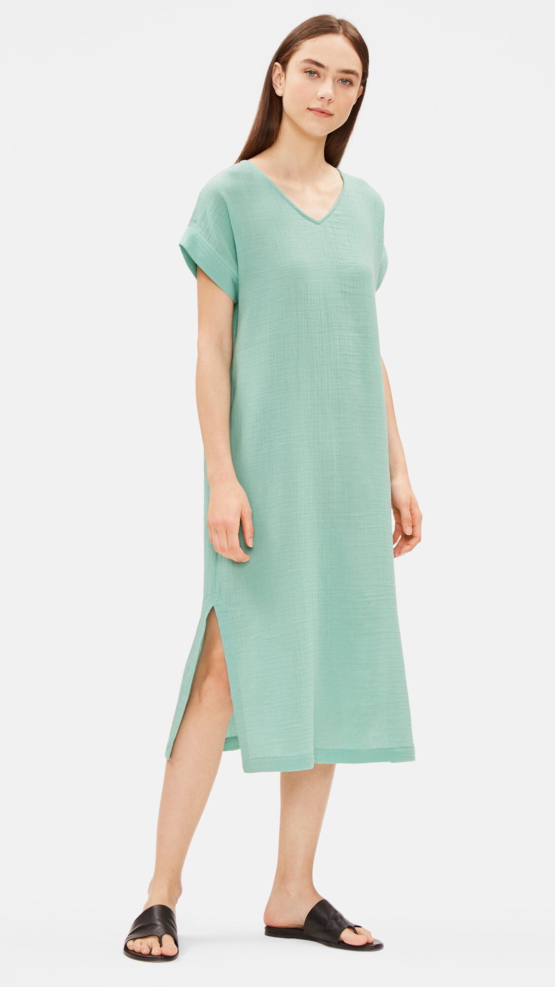 Eileen fisher organic cotton shop gauze dress