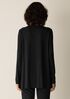 Fine Stretch Jersey Knit V-Neck Long Top