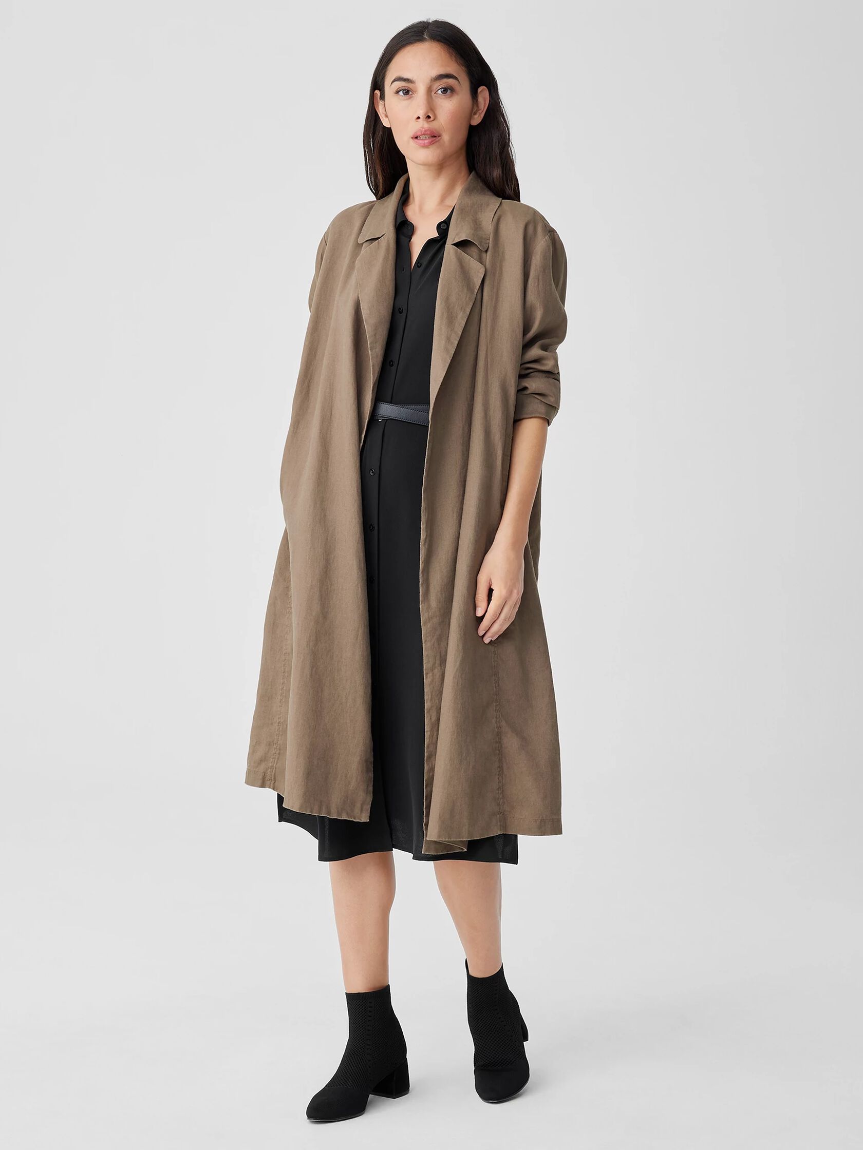 Organic Linen Trench Coat