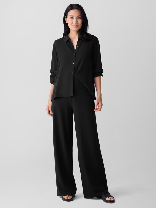 Stretch Jersey Knit Wide-Leg Pant