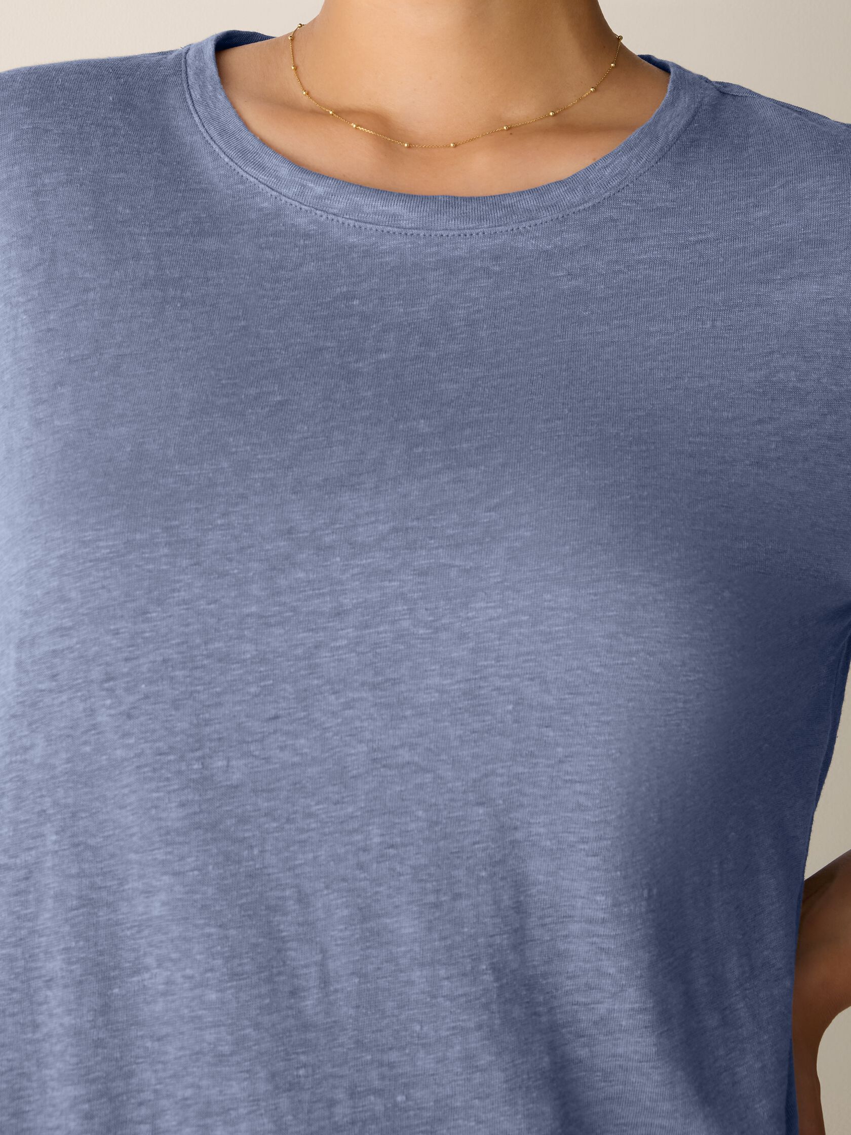 Organic Linen Jersey Crew Neck Tee