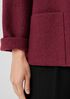 Lightweight Boiled Wool Bateau Neck Top in Regenerative Wool
