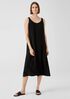Silk Georgette Crepe Scoop Neck Dress