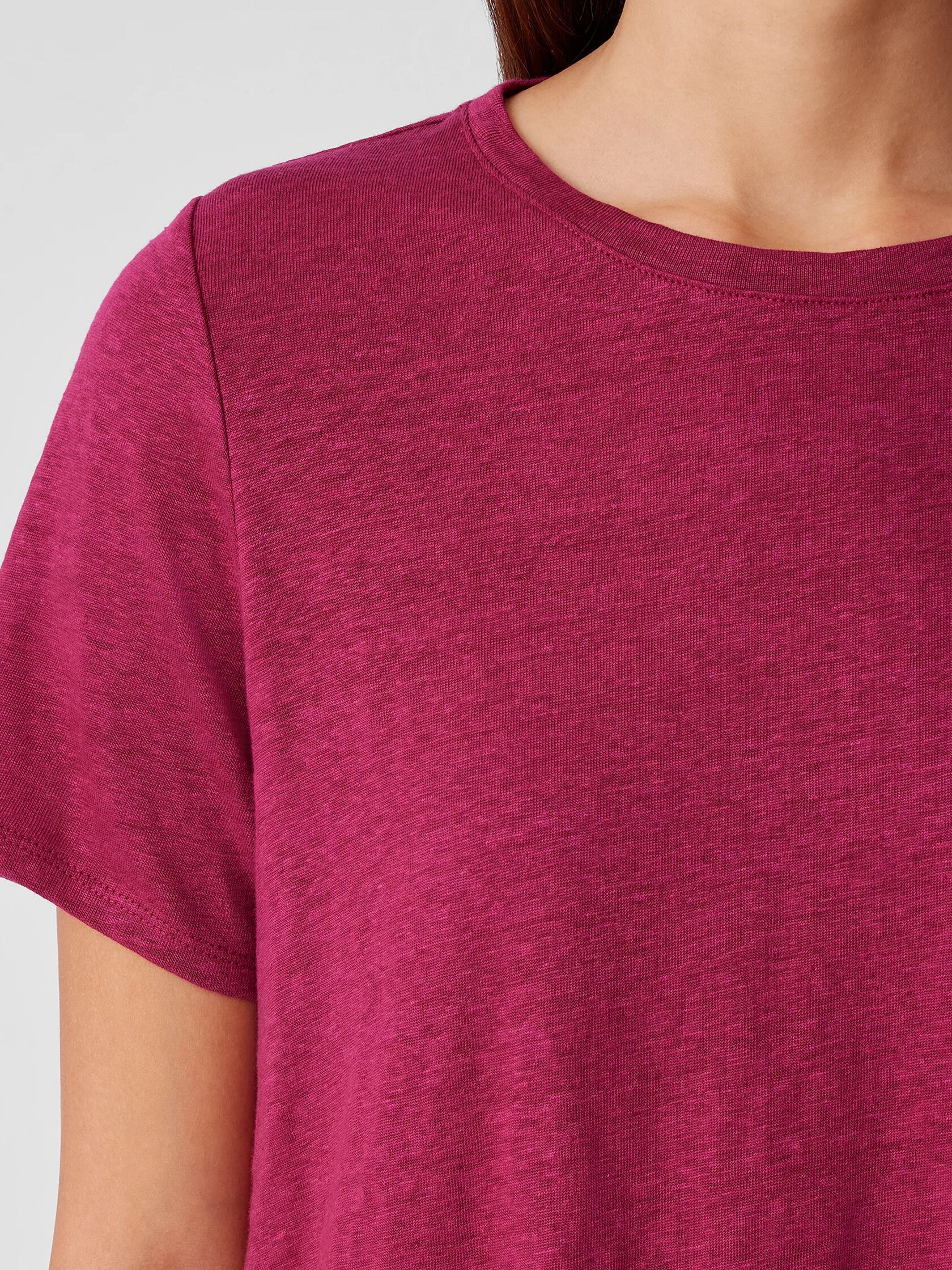 Organic Linen Jersey Crew Neck Tee
