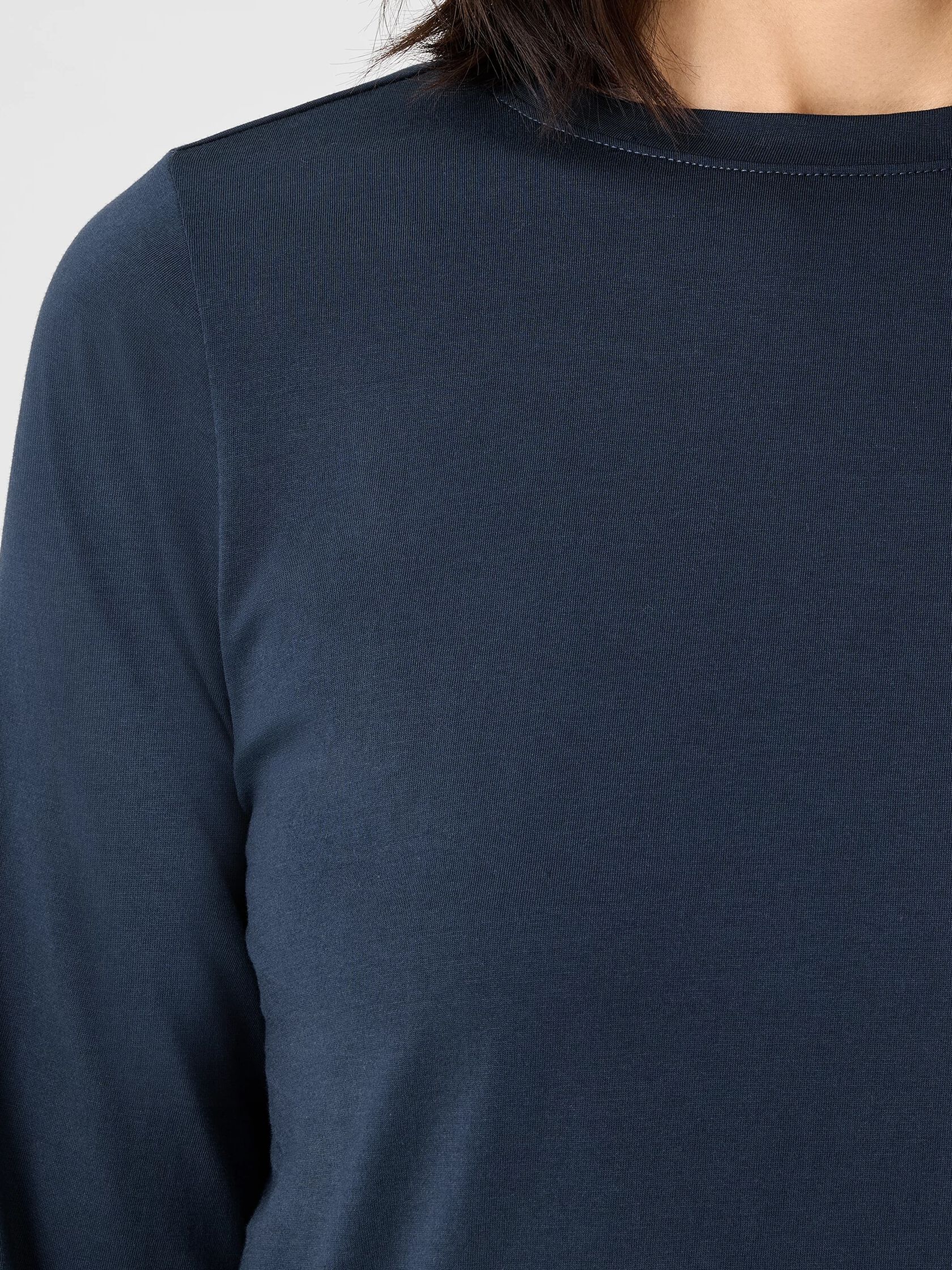 Organic Pima Cotton Jersey Long-Sleeve Tee