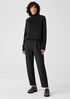 Soft Wool Flannel Pleated Tapered Pant