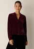Velvet Band Collar Shirt