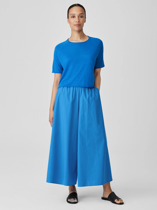 Washed Organic Cotton Poplin Skirt Pant