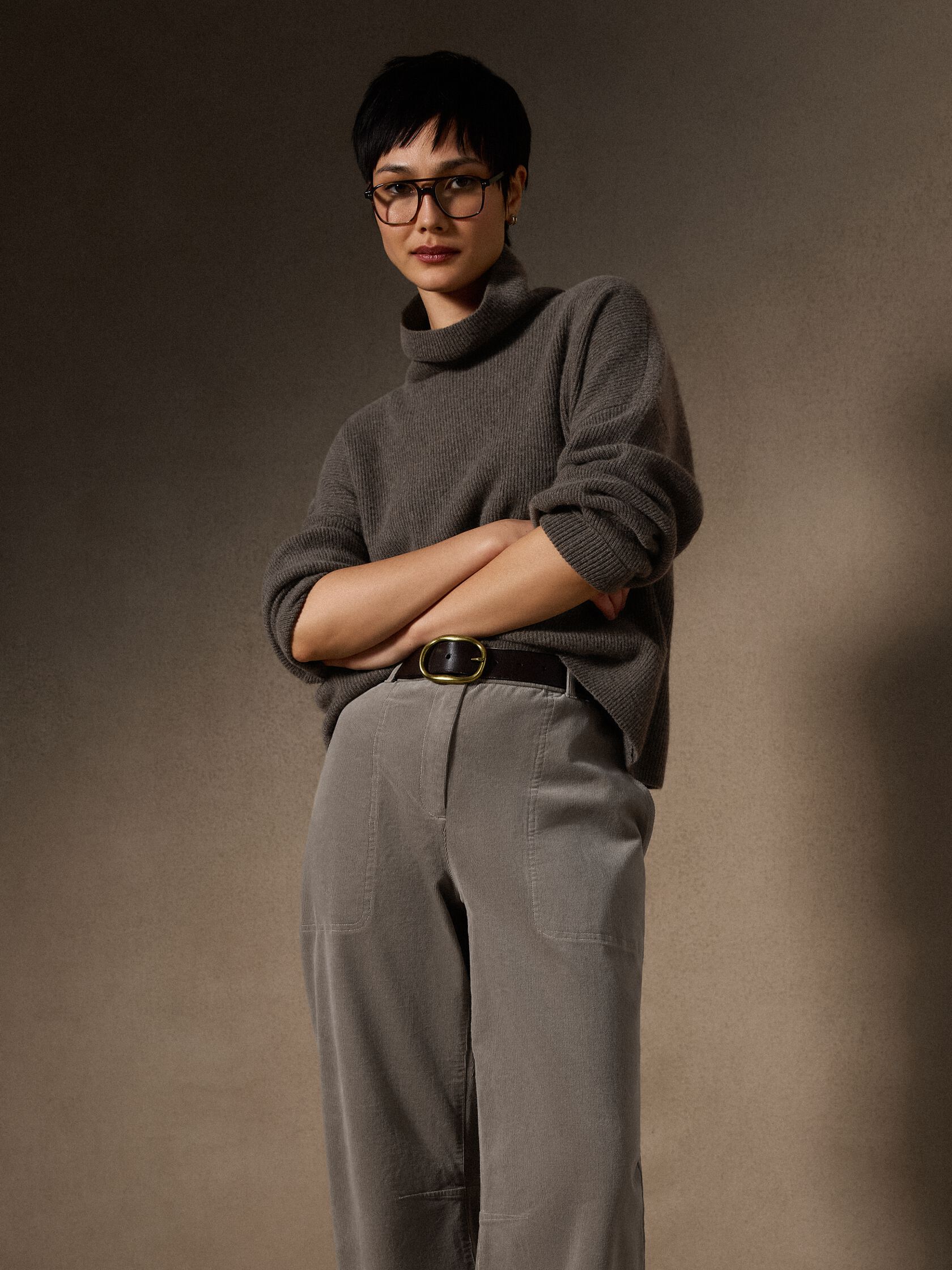 Italian Cashmere Turtleneck Top