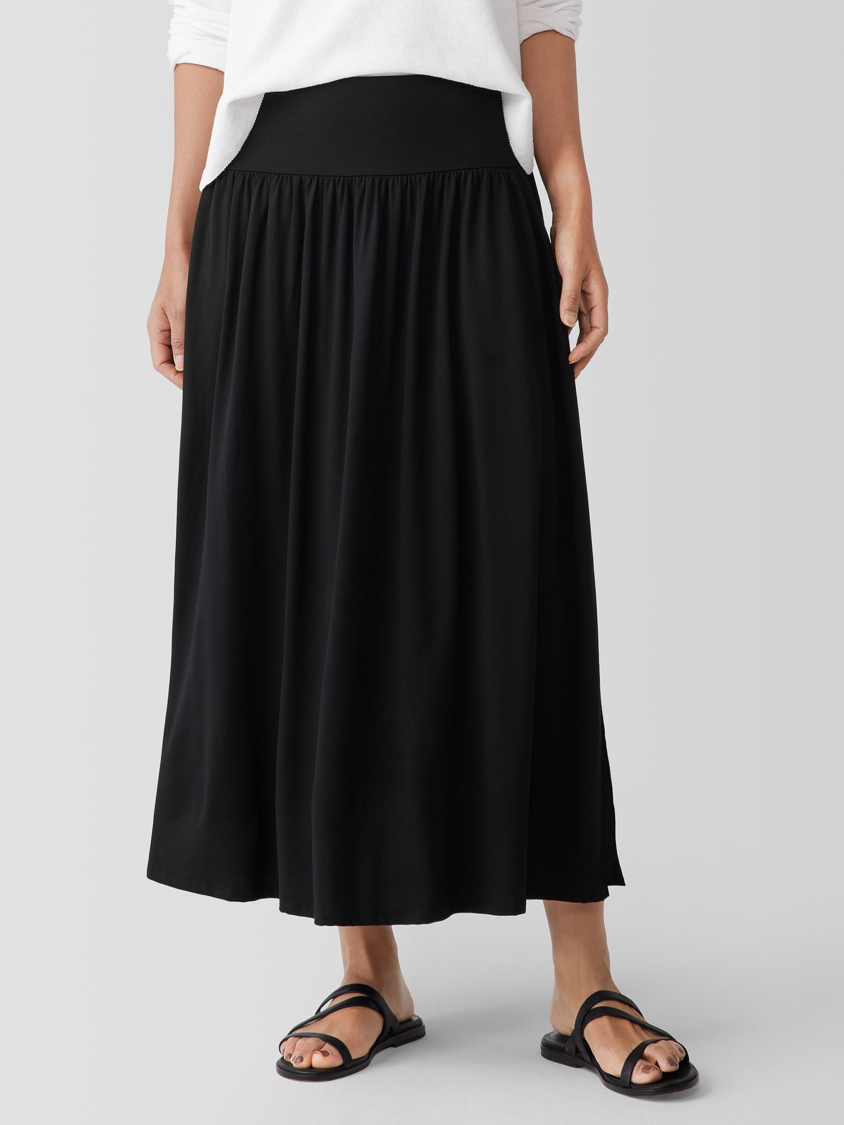 Fine Jersey Gathered Skirt