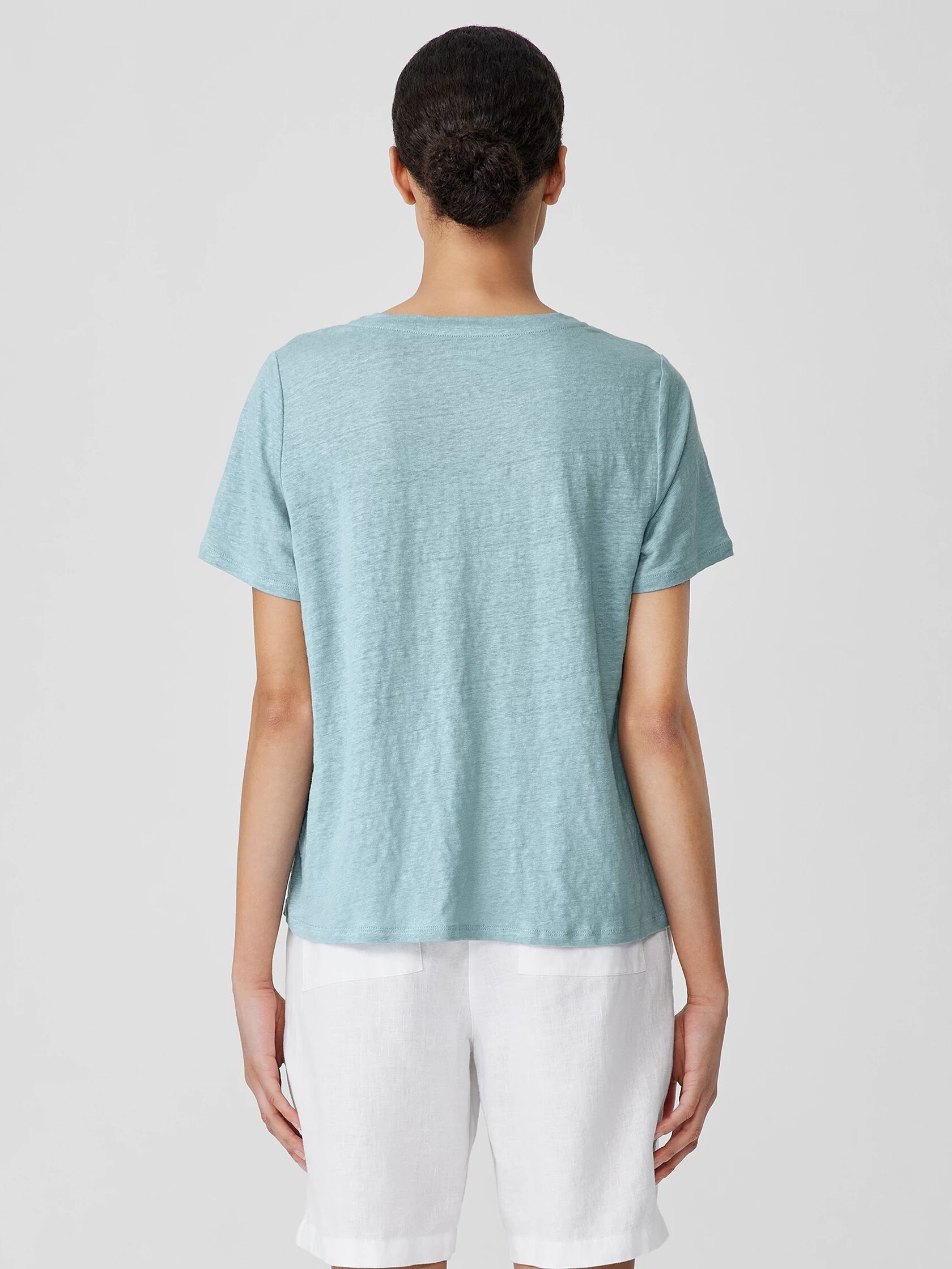 Organic Linen Jersey Crew Neck Tee