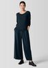 Stretch Silk Jersey Scoop Neck Top