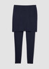 Stretch Jersey Knit Skirted Legging