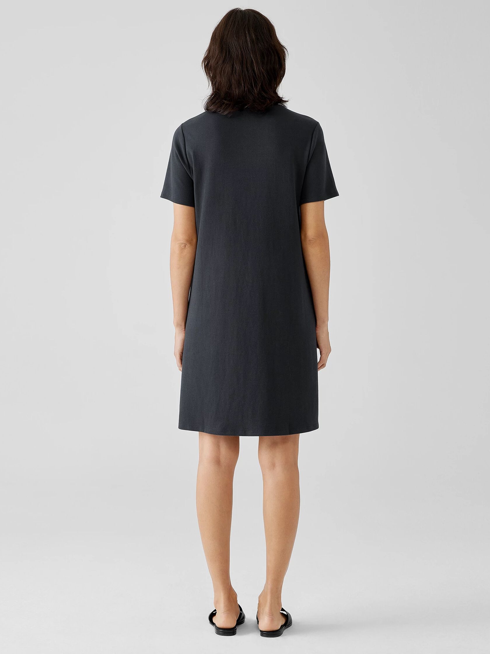 Organic Cotton Interlock Crew Neck Dress