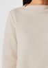 Crinkled Organic Cotton Funnel Neck Top