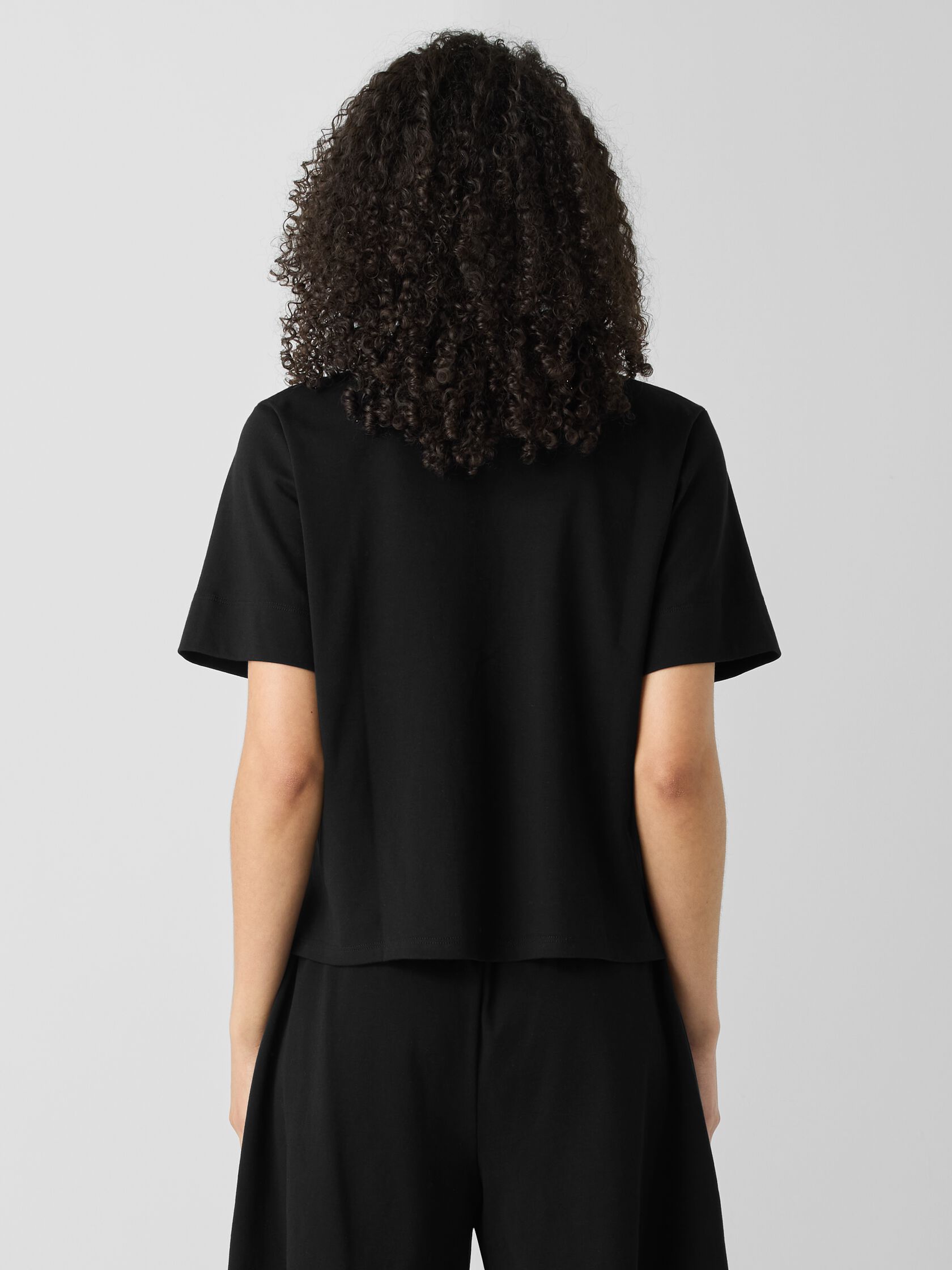 Organic Cotton Interlock Notch Collar Sleep Shirt