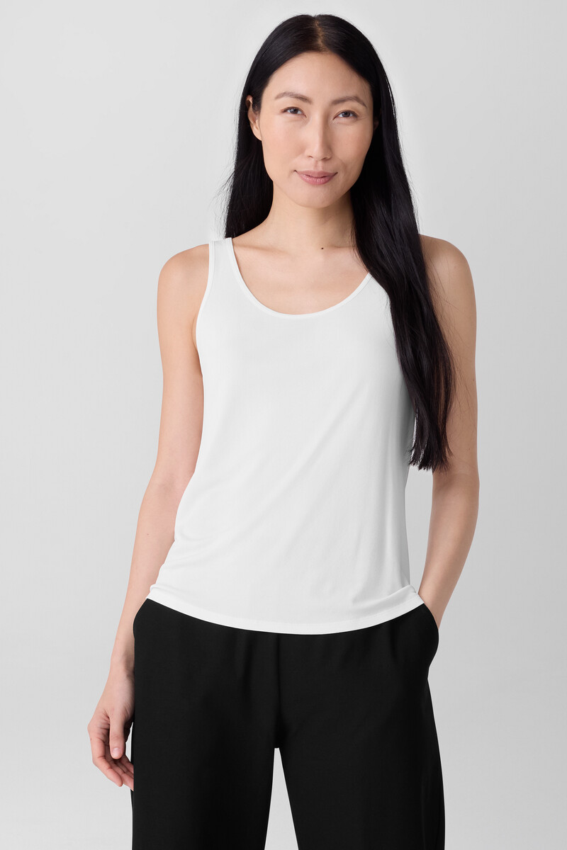 Stretch Silk Jersey Scoop Neck Tank Stretch Silk Jersey Scoop Neck Tank