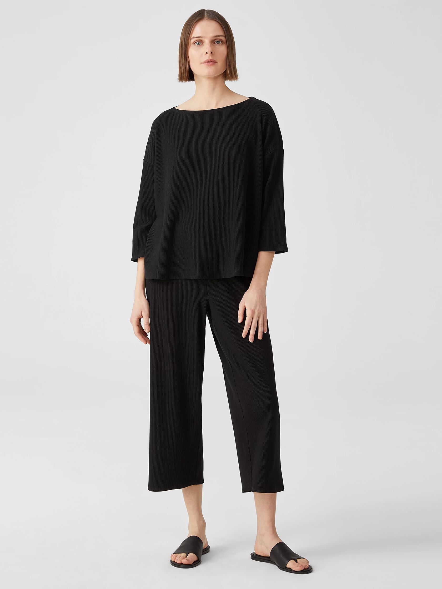 Ribbed Organic Cotton Blend Top