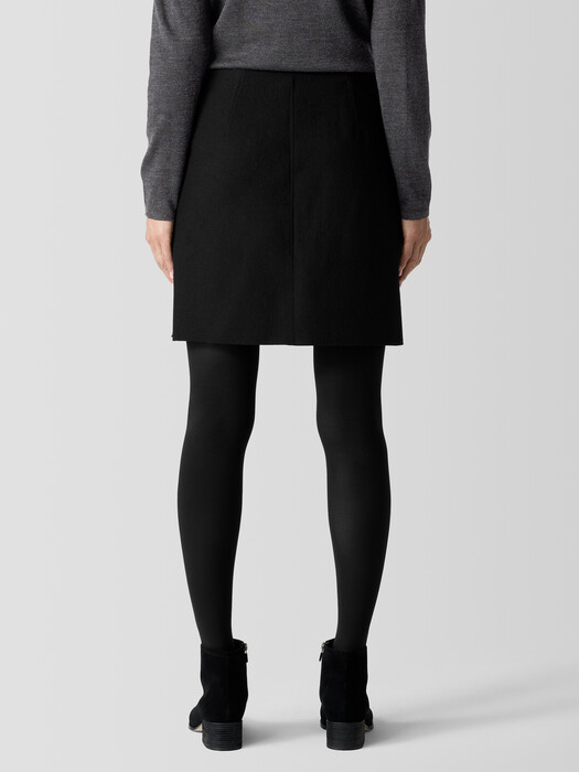Felted Wool Jersey Mini Skirt in Regenerative Wool