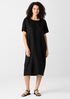 Organic Linen Jewel Neck Dress
