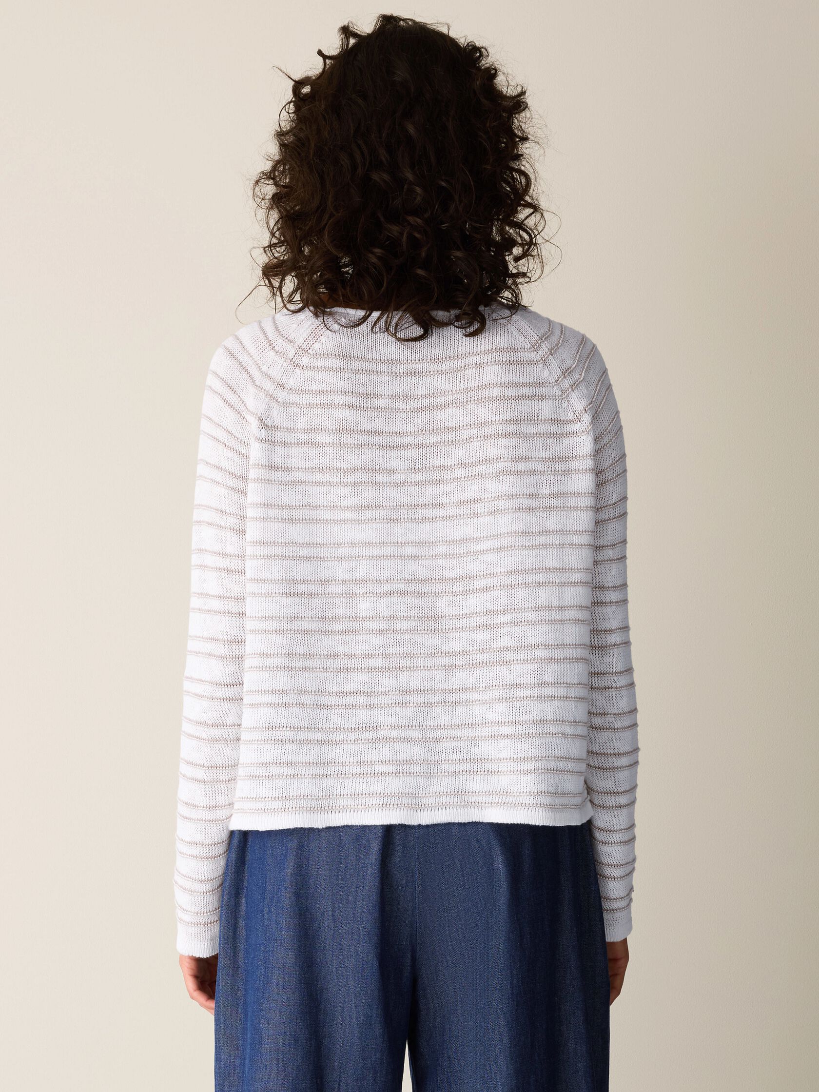 Organic Linen Cotton Slub Bateau Neck Top