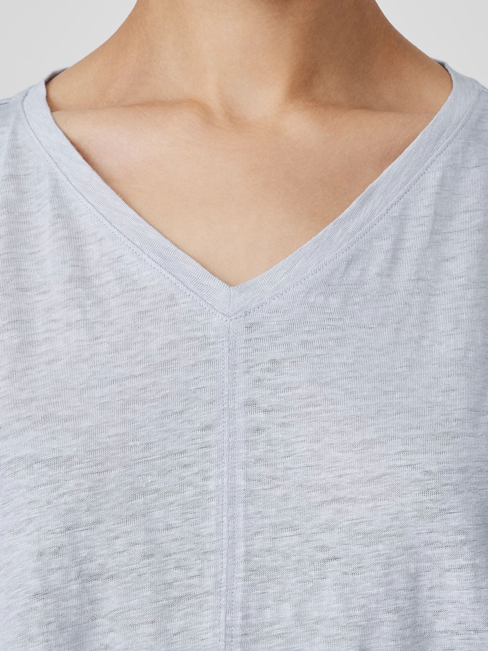 Organic Linen Jersey V-Neck Tee