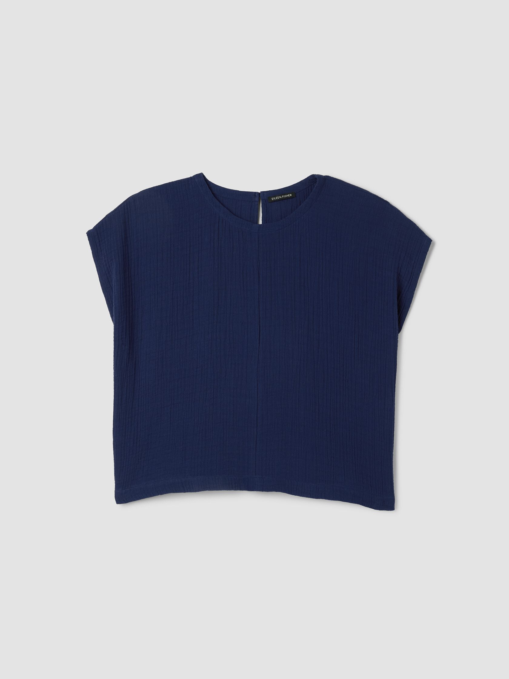 Organic Cotton Lofty Gauze Round Neck Box-Top