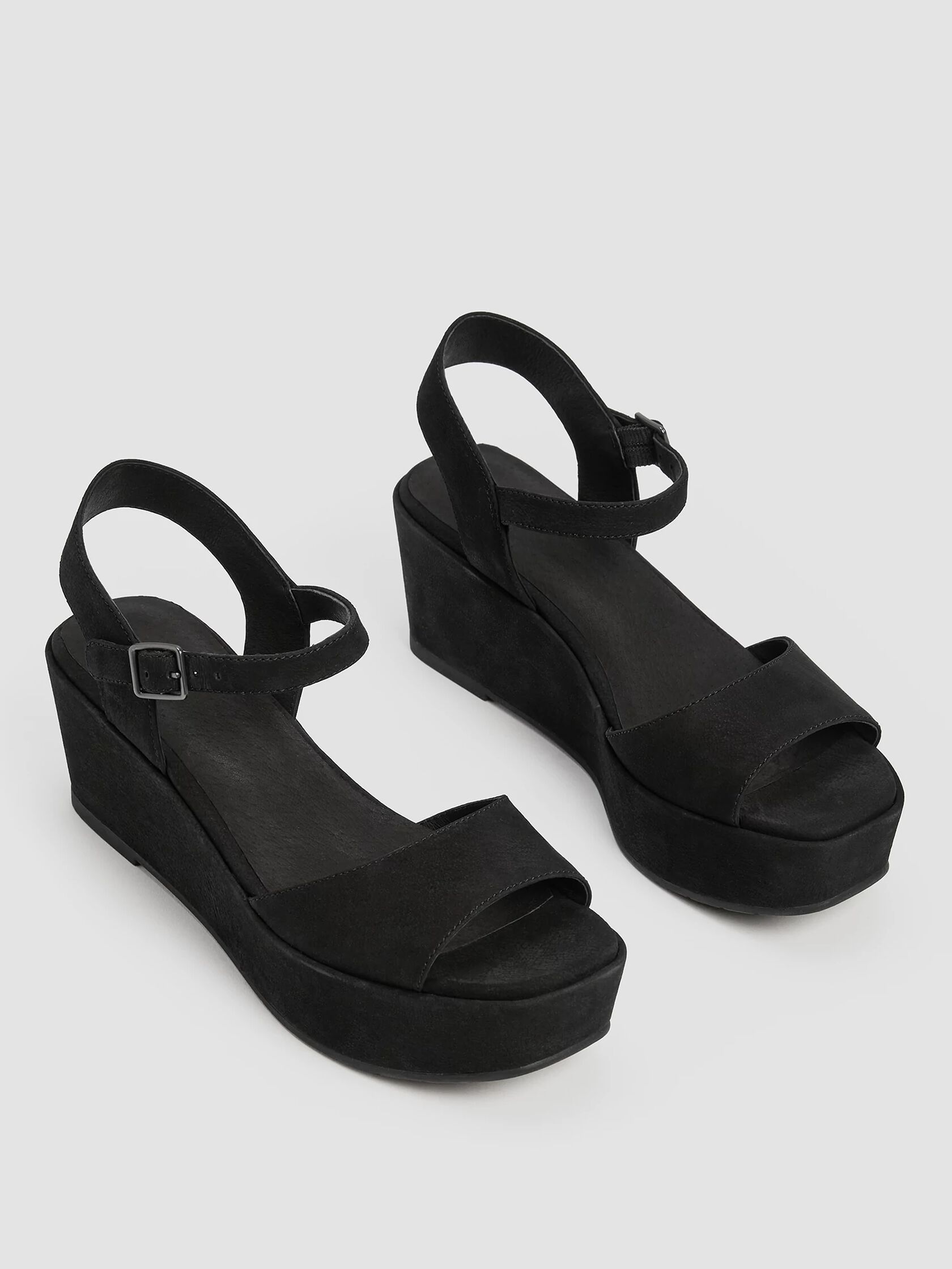 Mime Tumbled Nubuck Platform Sandal